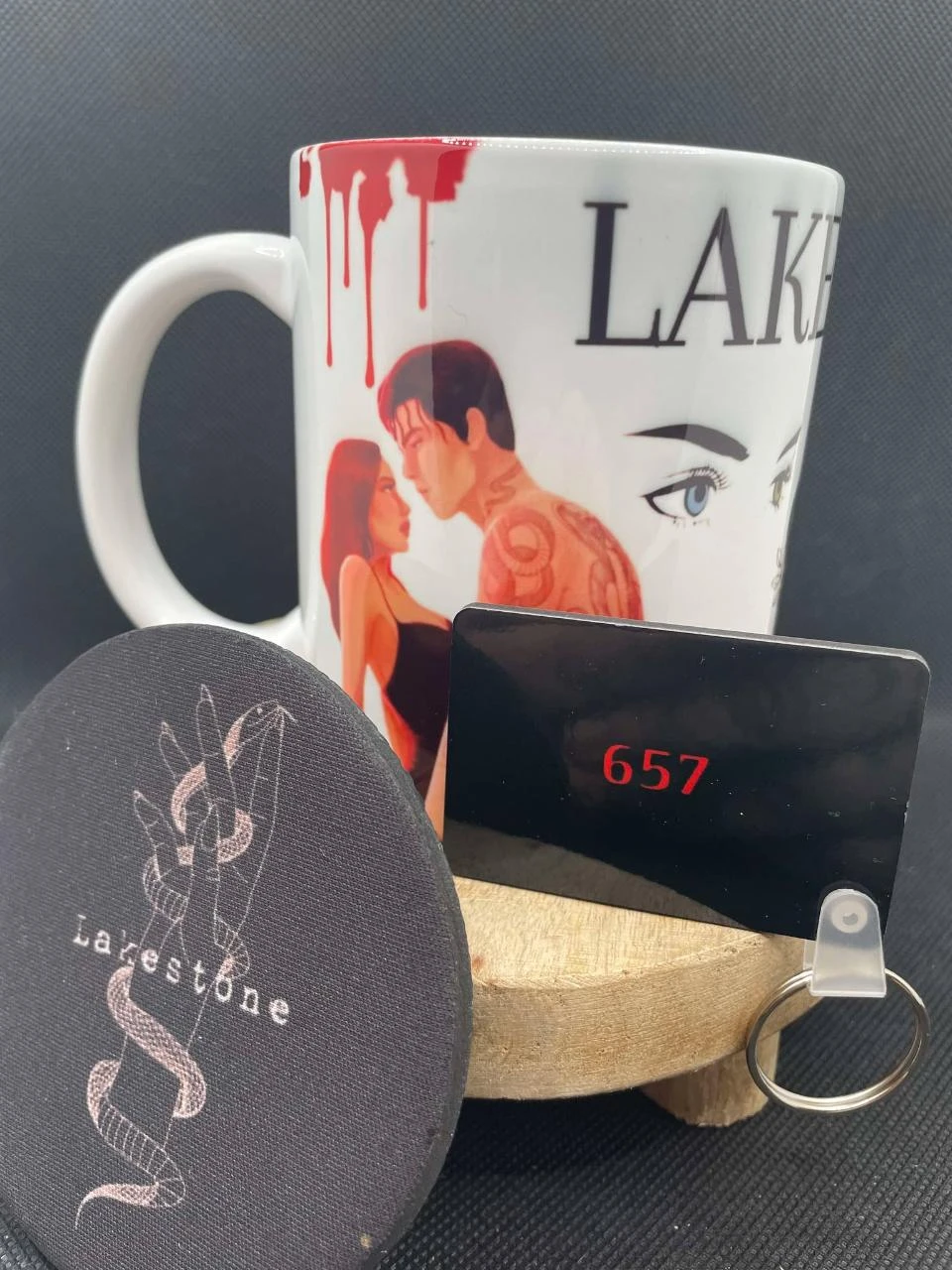 🎁 Gift Set Mug – Mug + Keychain + Coaster – Lakestone 📖💙 – photo 2